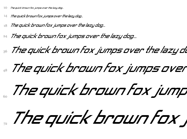 Neon Nanoborg font waterfall